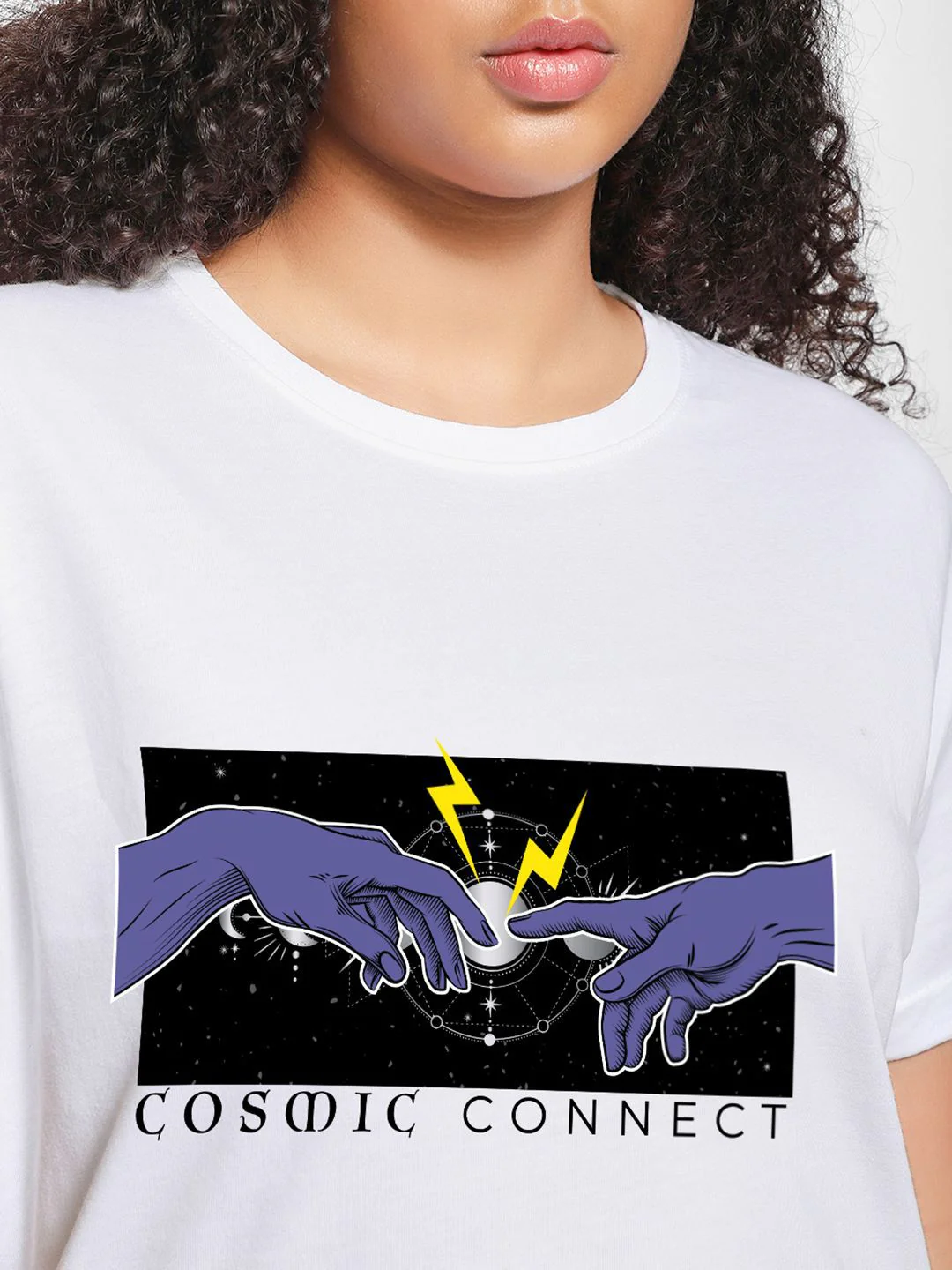 Bewakoof Women Graphic Printed Round Neck Pure Cotton Relaxed Fit T-shirt - Image 2