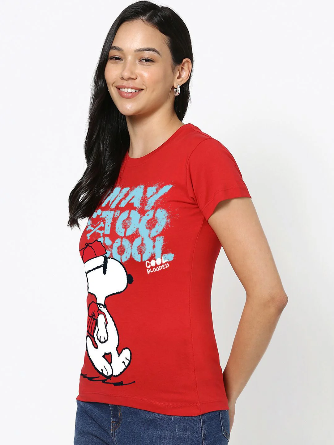 Bewakoof Women Typography Printed Round Neck Cotton Peanuts T-shirt - Image 10