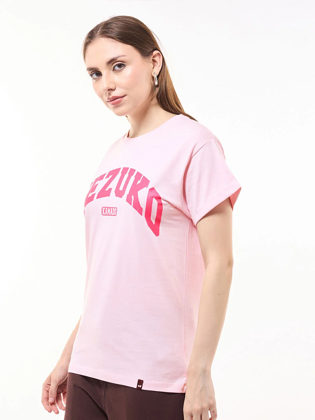 Bewakoof Women Typography Printed Round Neck Pure Cotton Relaxed Fit T-shirt - Image 3