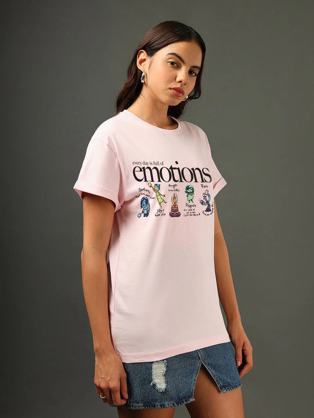 Bewakoof Women Typography Printed Round Neck Pure Cotton Relaxed Fit T-shirt - Image 3