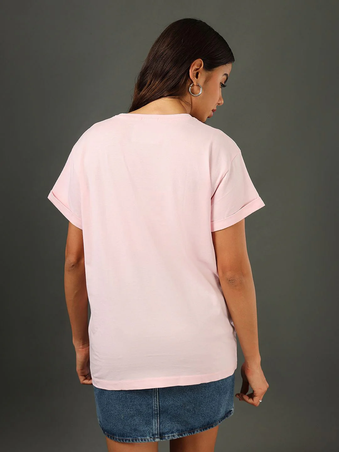 Bewakoof Women Typography Printed Round Neck Pure Cotton Relaxed Fit T-shirt - Image 5