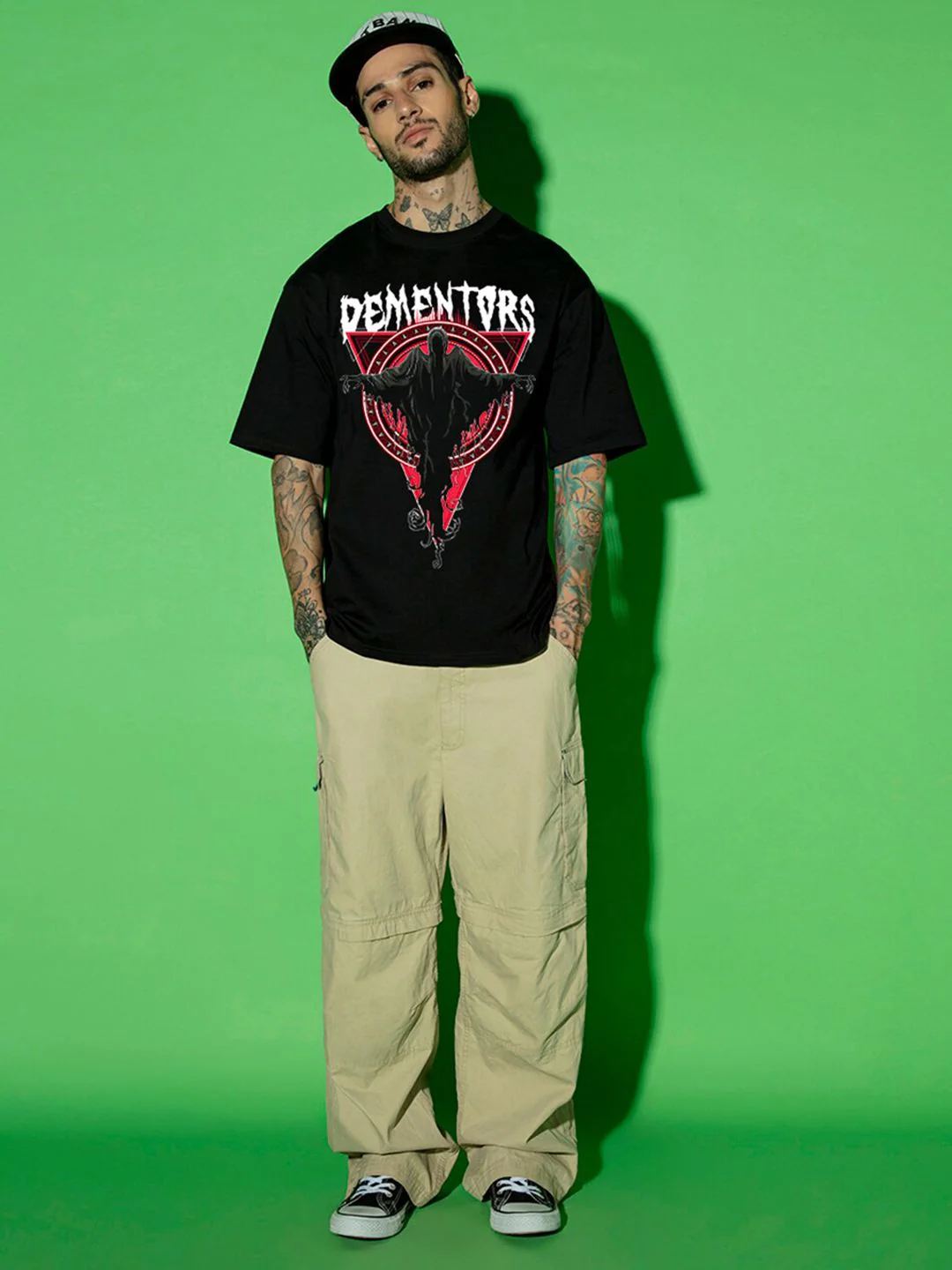 Bewakoof X Harry Potter Graphic Printed Oversized Fit T-shirt - Image 10