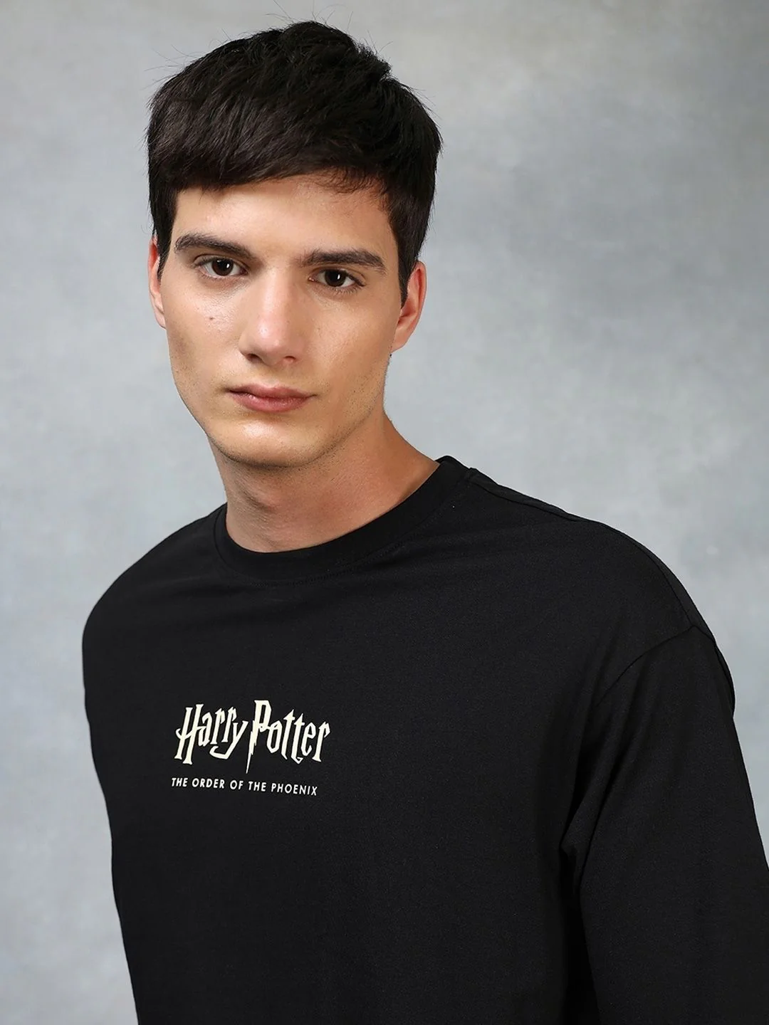 Bewakoof X Harry Potter Typography Printed Pure Cotton Oversized T-shirt - Image 2