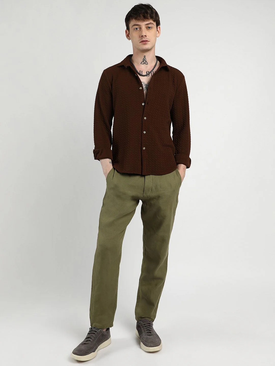 Campus Sutra Men Comfort Opaque Casual Shirt - Image 4