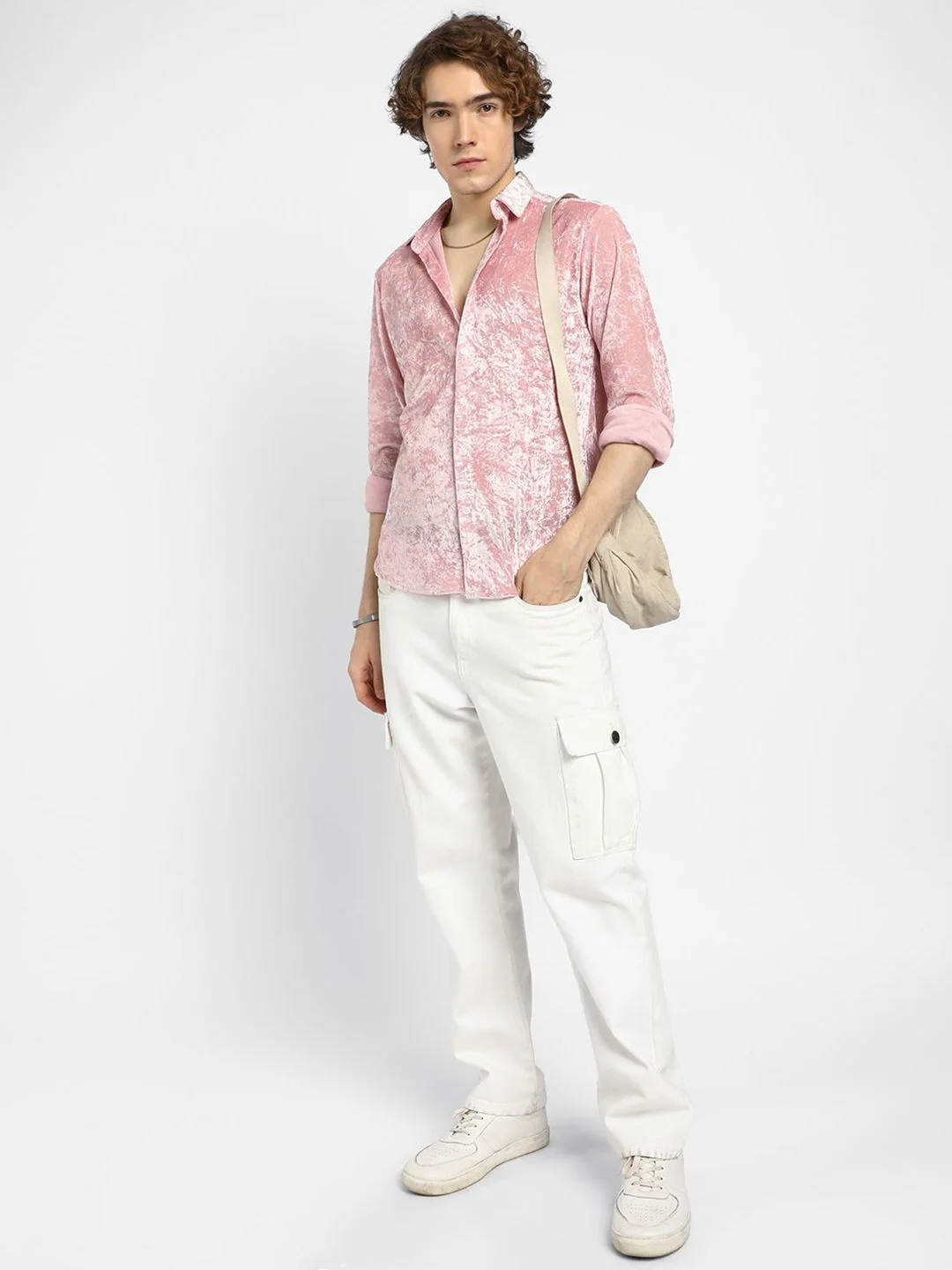 Campus Sutra Men Comfort Spread Collar Textured Casual Shirt - Image 4