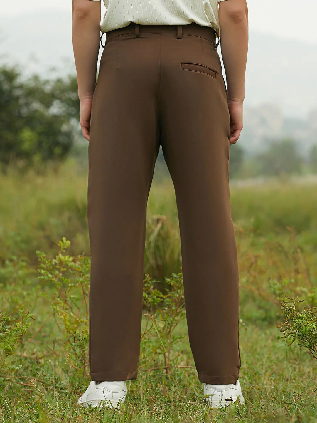 Campus Sutra Men Cotton Mid-Rise Relaxed Trouser - Image 3