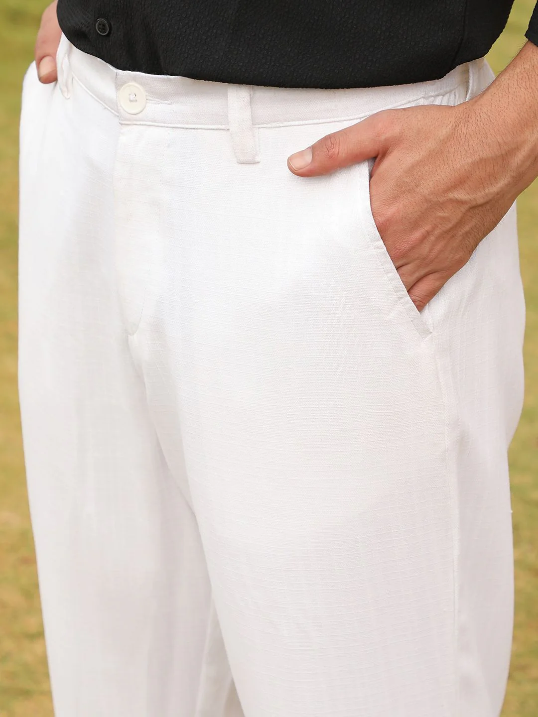 Campus Sutra Men Mid-Rise Relaxed Loose Fit Easy Wash Trouser - Image 4