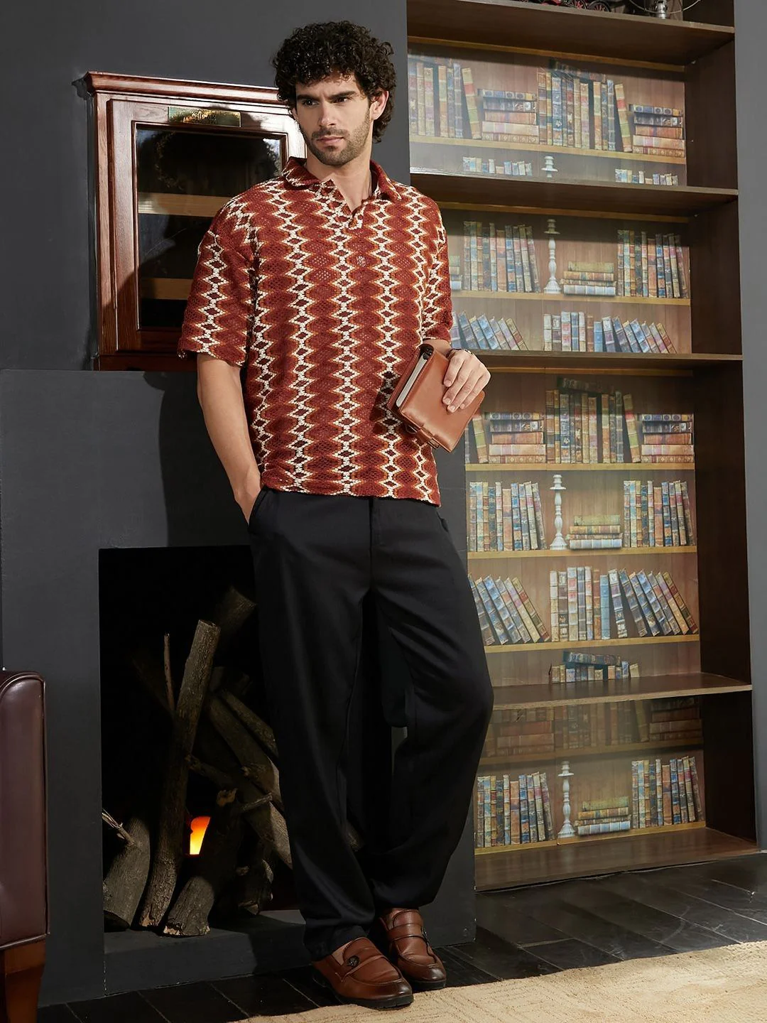 Campus Sutra Men Polo Collar Pockets T-shirt - Image 4
