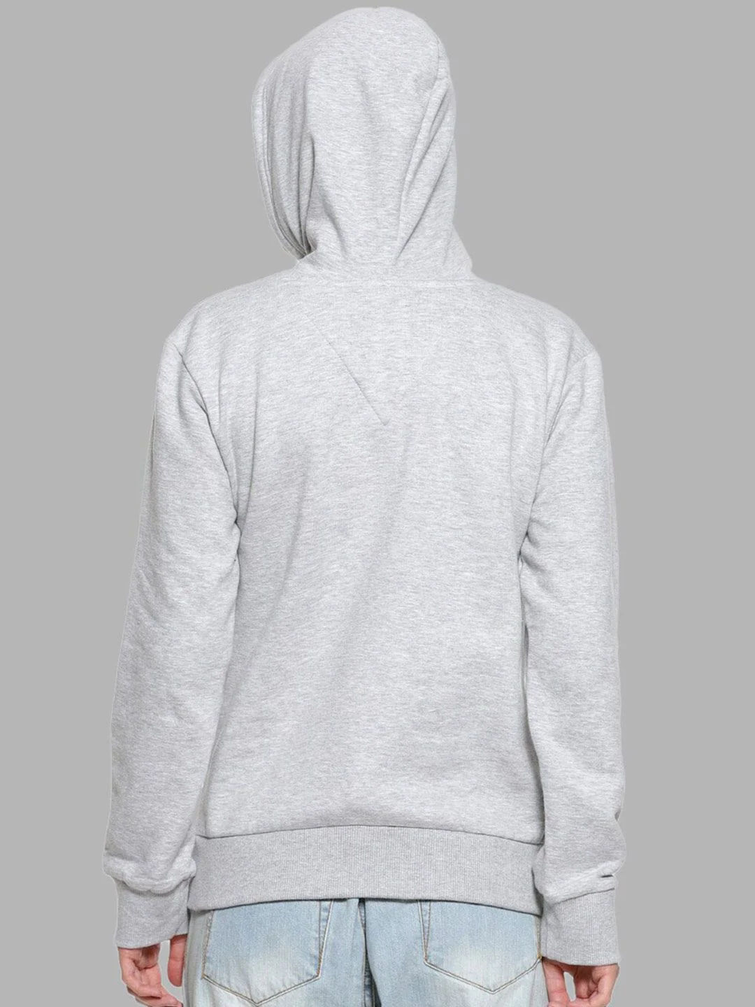 Campus Sutra Women Grey Hooded Sweatshirt - Image 4