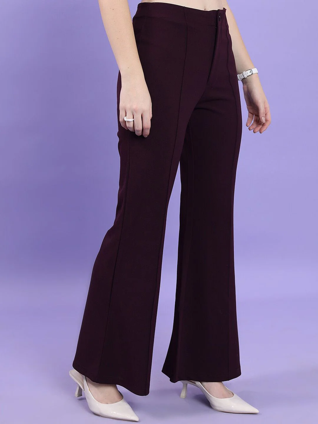 CHIC BY TOKYO TALKIES Women Flared High Rise Bootcut Trouser - Image 2