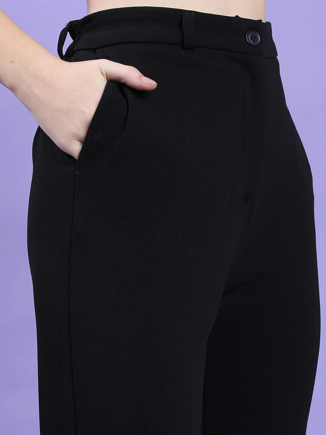 CHIC BY TOKYO TALKIES Women Slim Fit High-Rise Formal Trousers - Image 4
