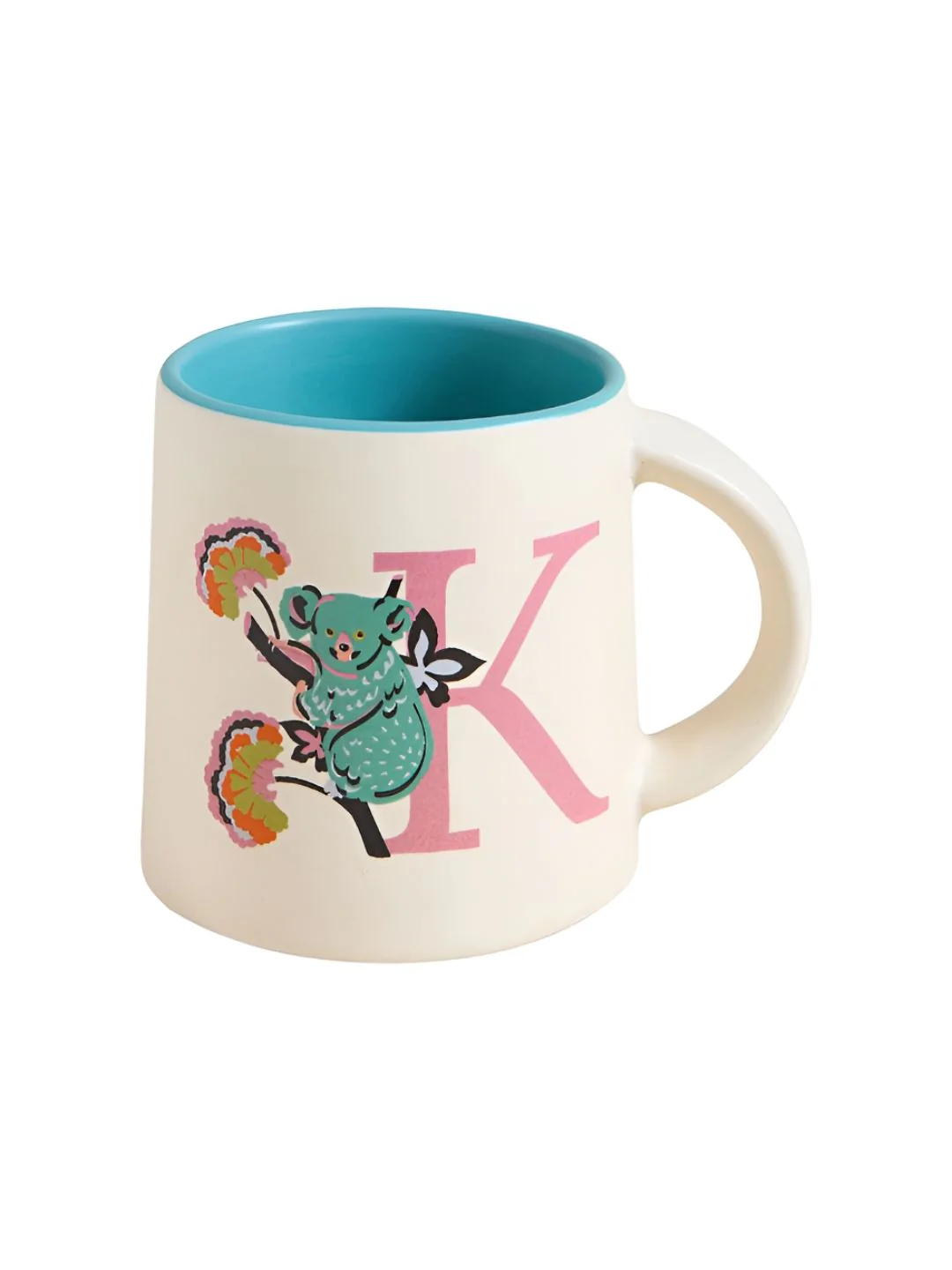 Chumbak Off White & Blue Printed Ceramic Glossy Mug 300 ml - Image 3