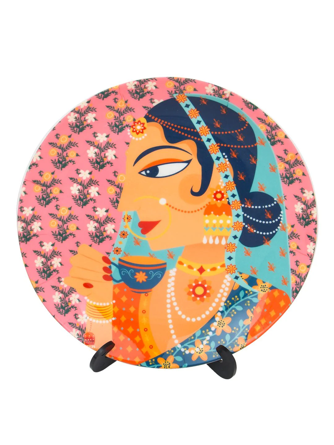 Chumbak Pink & Multicoloured Printed Wall Plate - Image 2