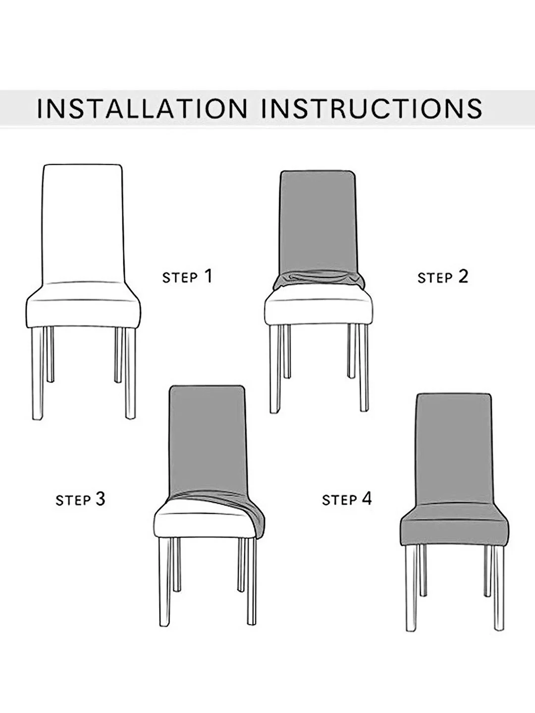 Cortina Green 6 Pieces Floral Printed Dining Chair Covers - Image 7
