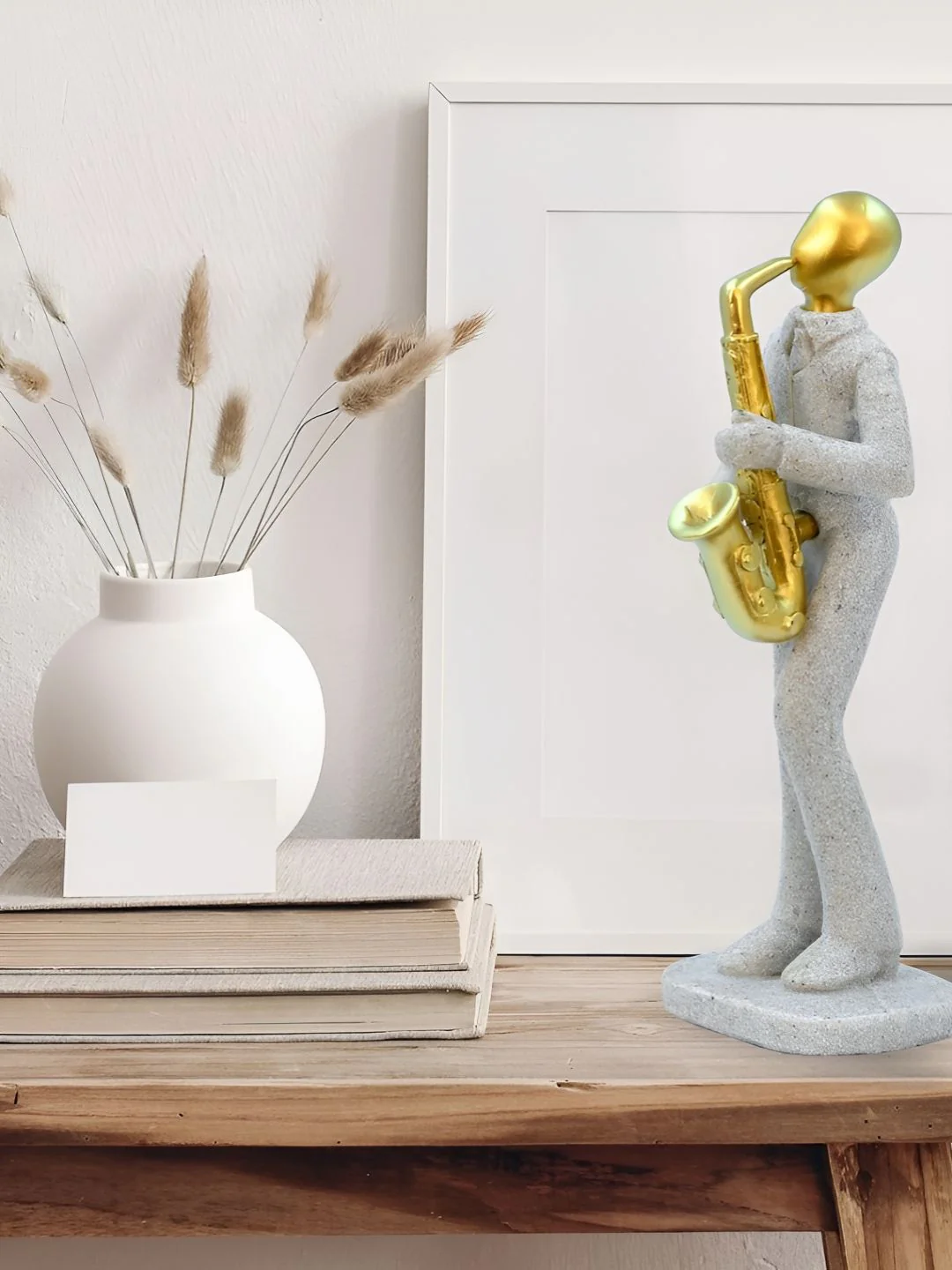 Cortina Sandstone Golden Musical Instruement Statue for Home Decor - Image 3