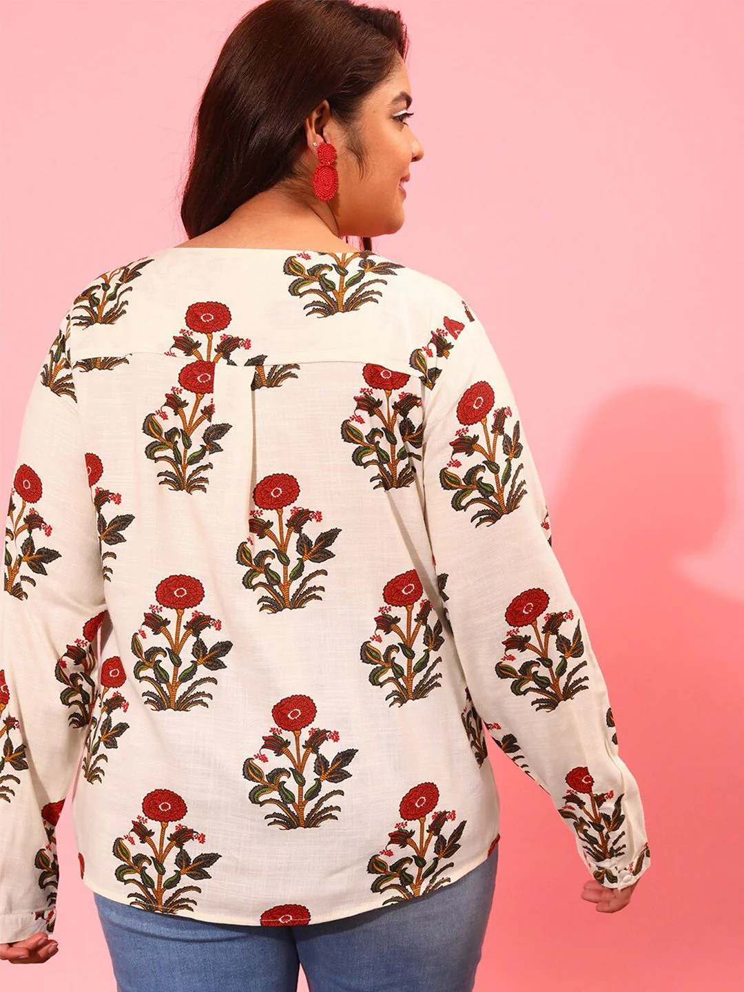 CURVY STREET Plus Size Floral Print Top - Image 5