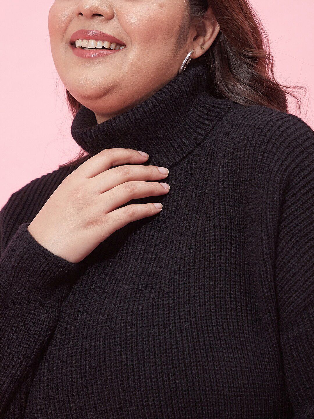 CURVY STREET Women Plus Size Ribbed Acrylic Pullover - Image 2
