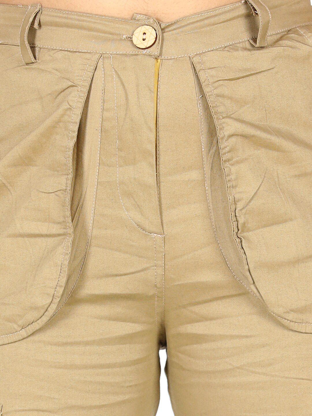 Cutiekins Girls Beige High-Rise Cargos Trouser - Image 6