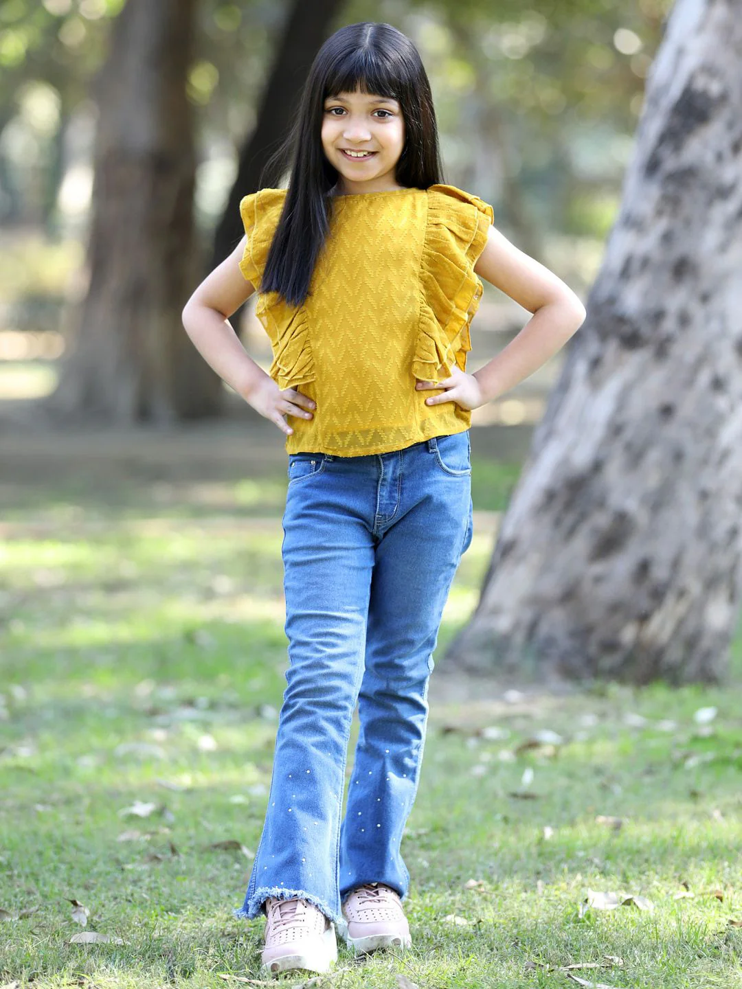 Cutiekins Girls Self Design Ruffles Top - Image 10