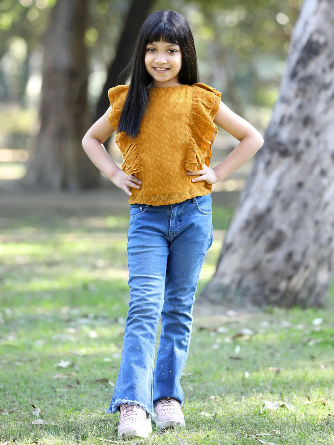 Cutiekins Girls Self Design Ruffles Top - Image 5