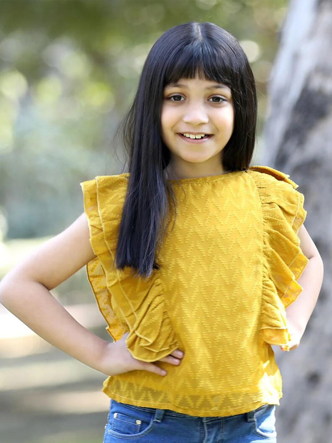 Cutiekins Girls Self Design Ruffles Top - Image 7