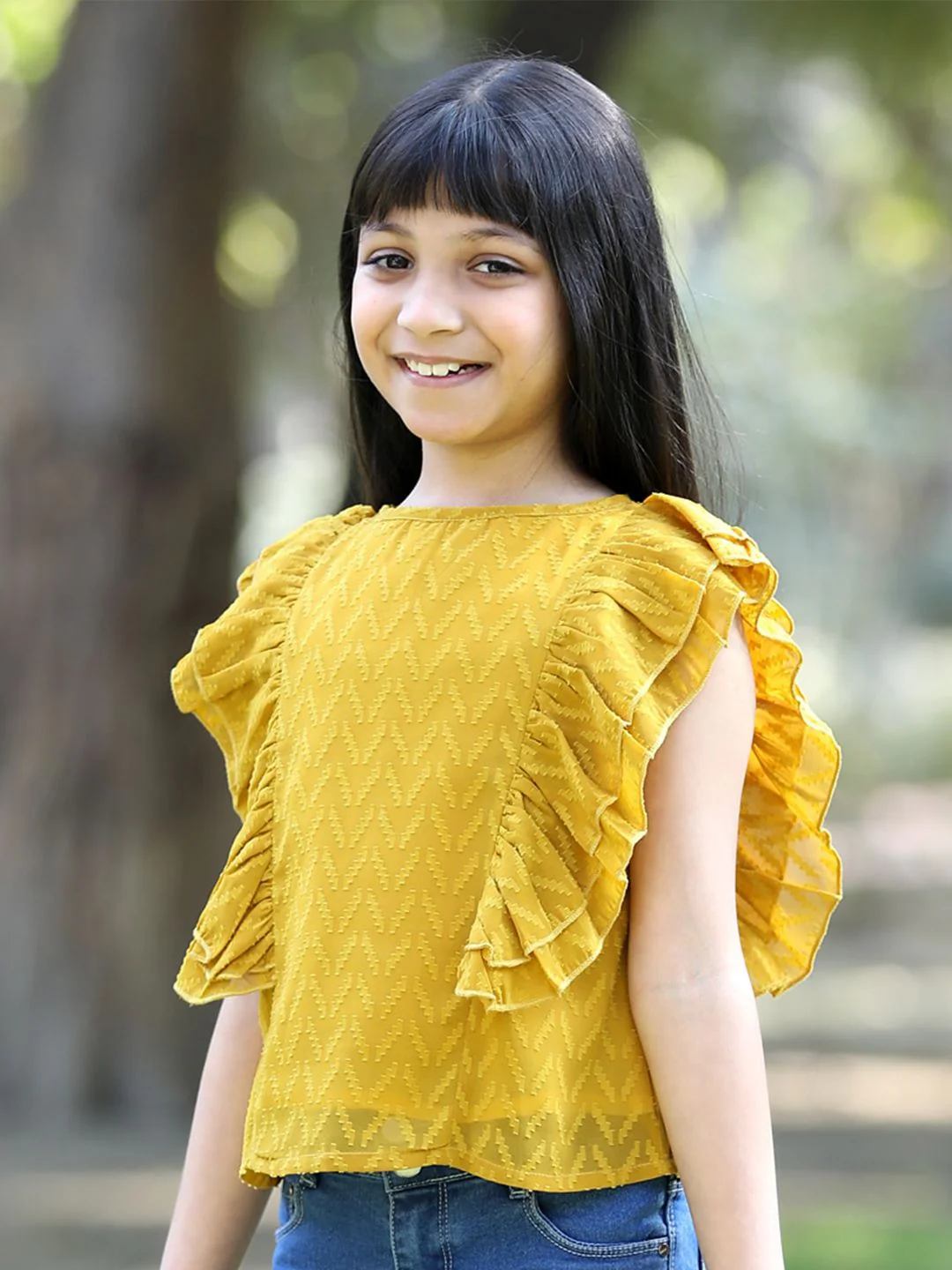 Cutiekins Girls Self Design Ruffles Top - Image 9