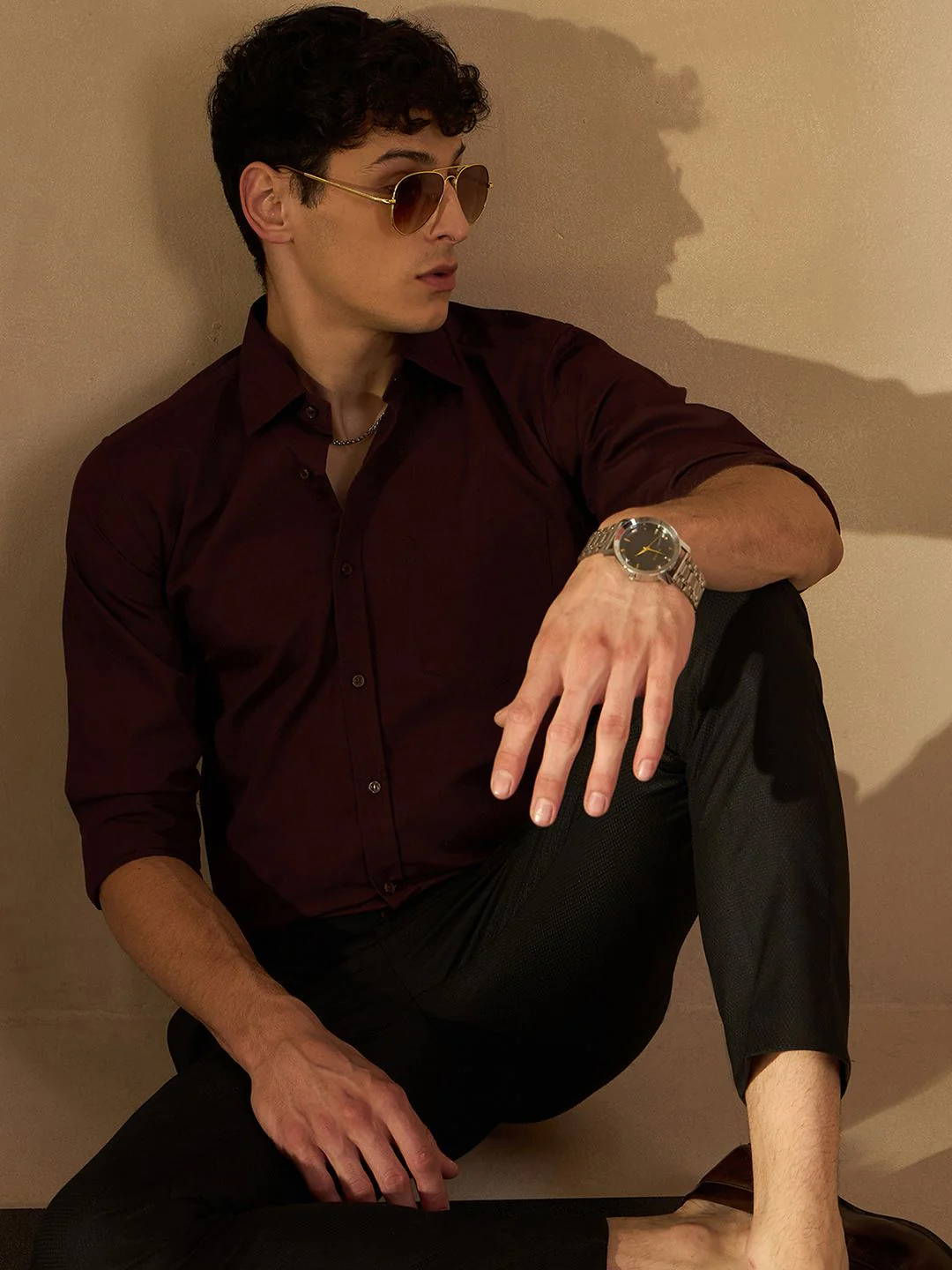 DENNISON Men Brown Formal Shirt - Image 4