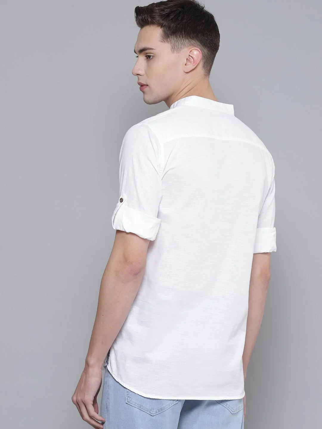 DENNISON Men White Comfort Fit Kurta