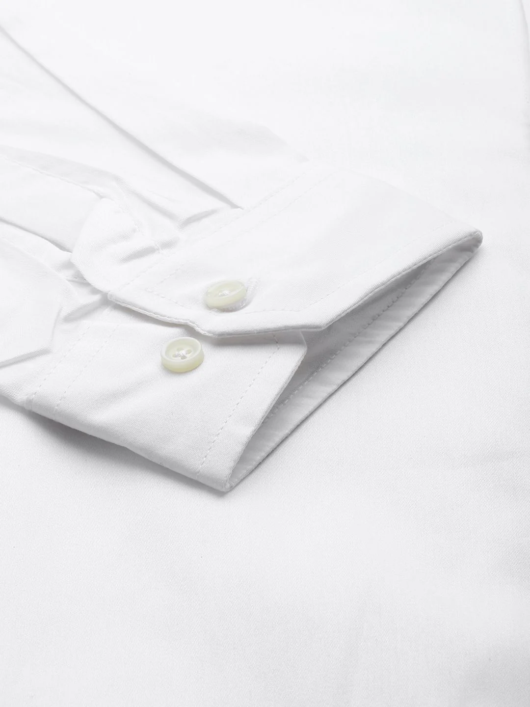 DENNISON Men White Smart Slim Fit Opaque Pure Cotton Formal Shirt - Image 3