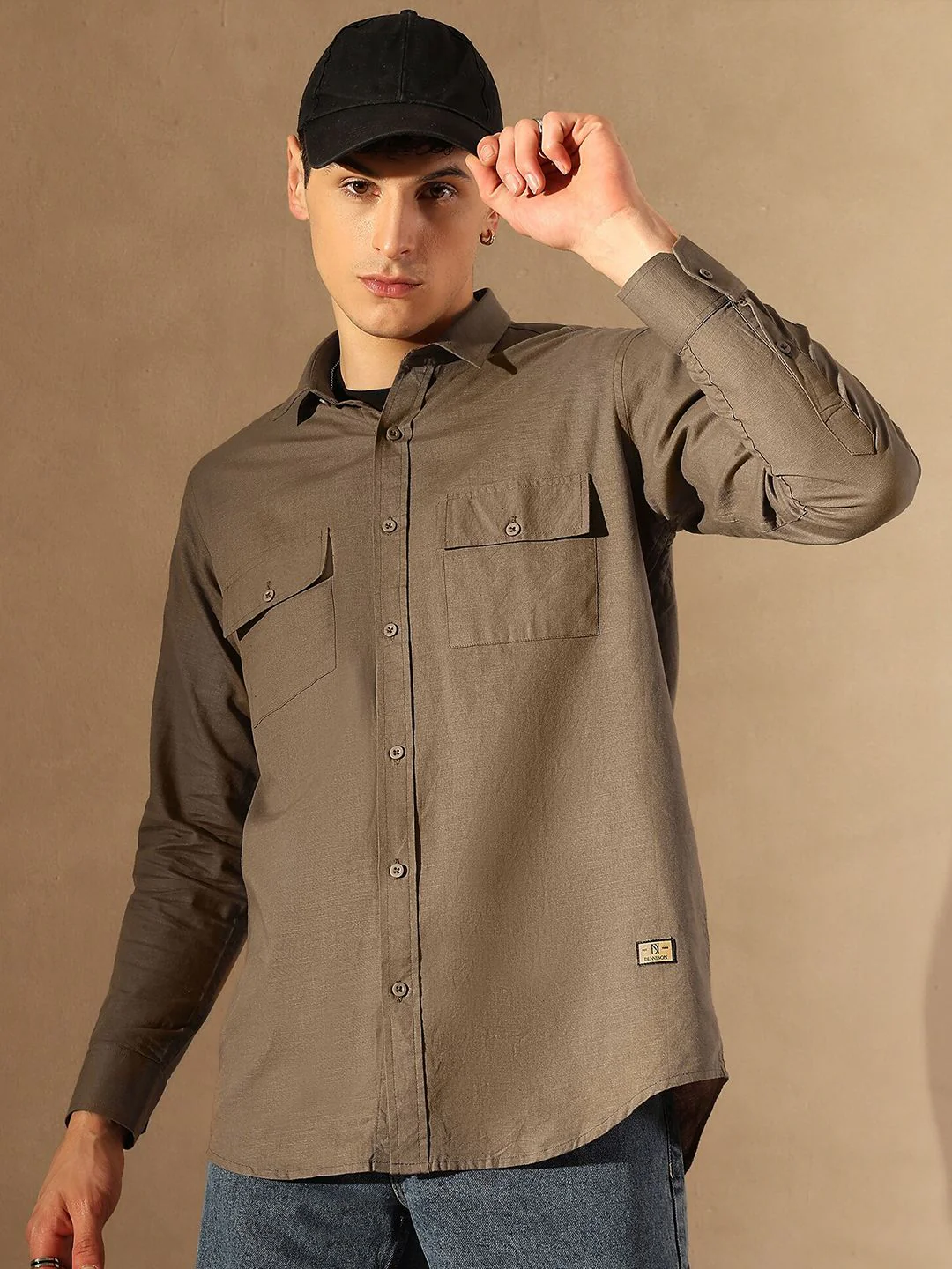 DENNISON Smart Solid Double Pocket Shirt - Image 2