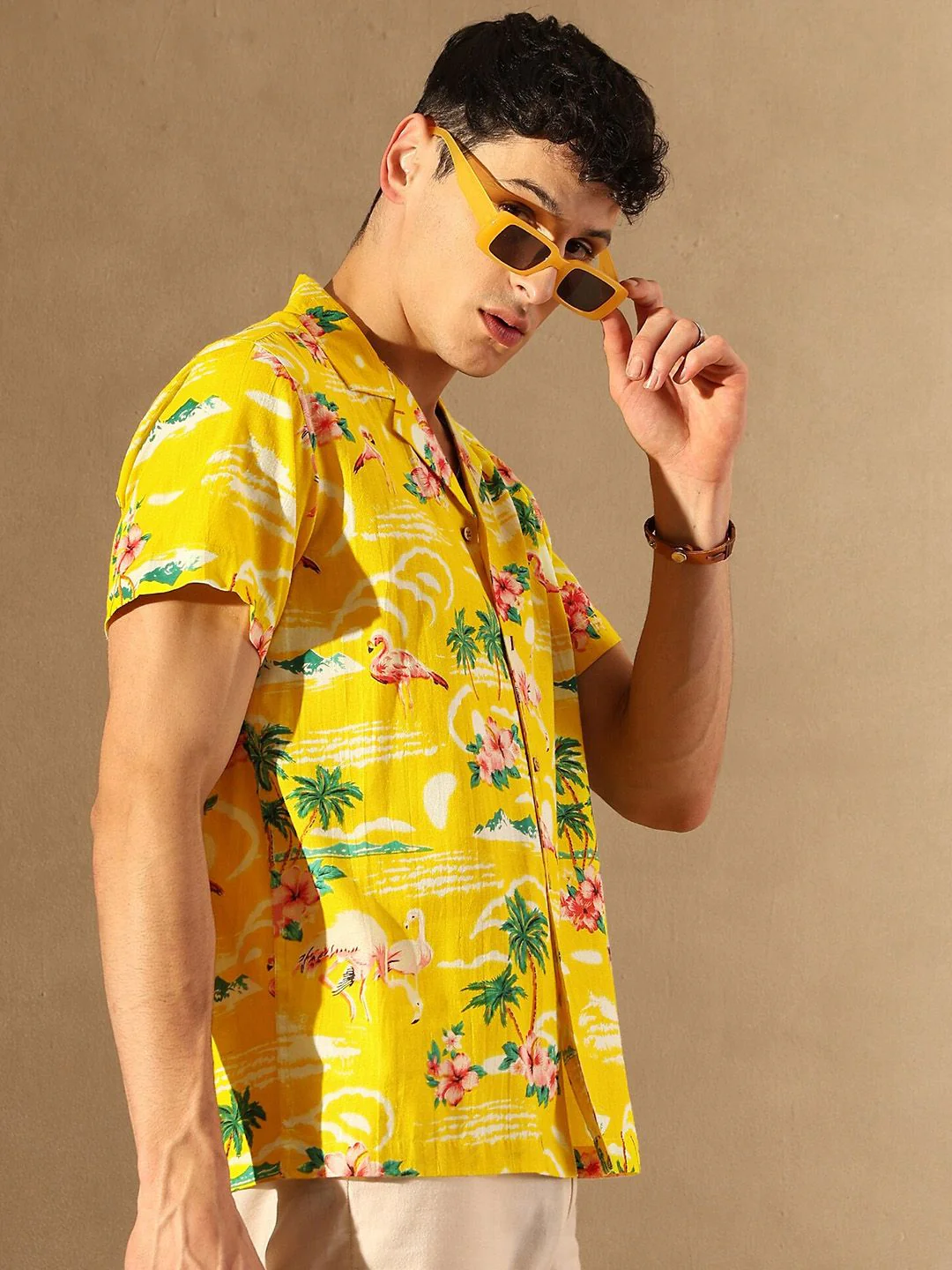 DENNISON Tropical Printed Oversized Casual Shirt - Image 3