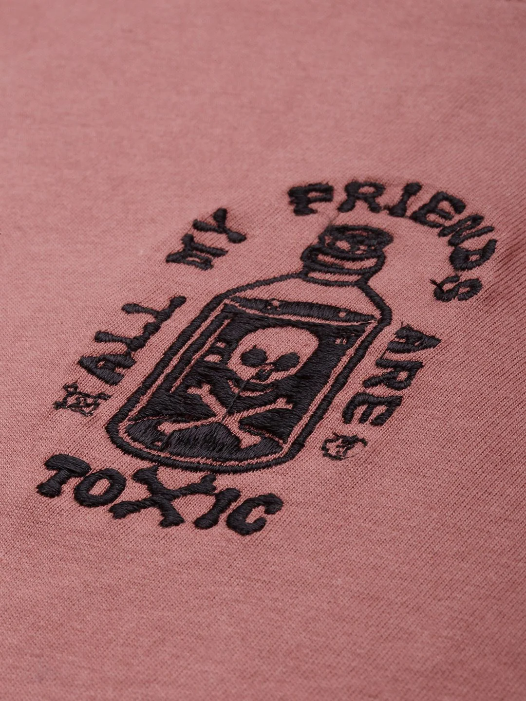 Difference of Opinion Men Graphic Embroidered Oversized T-shirt - Image 2