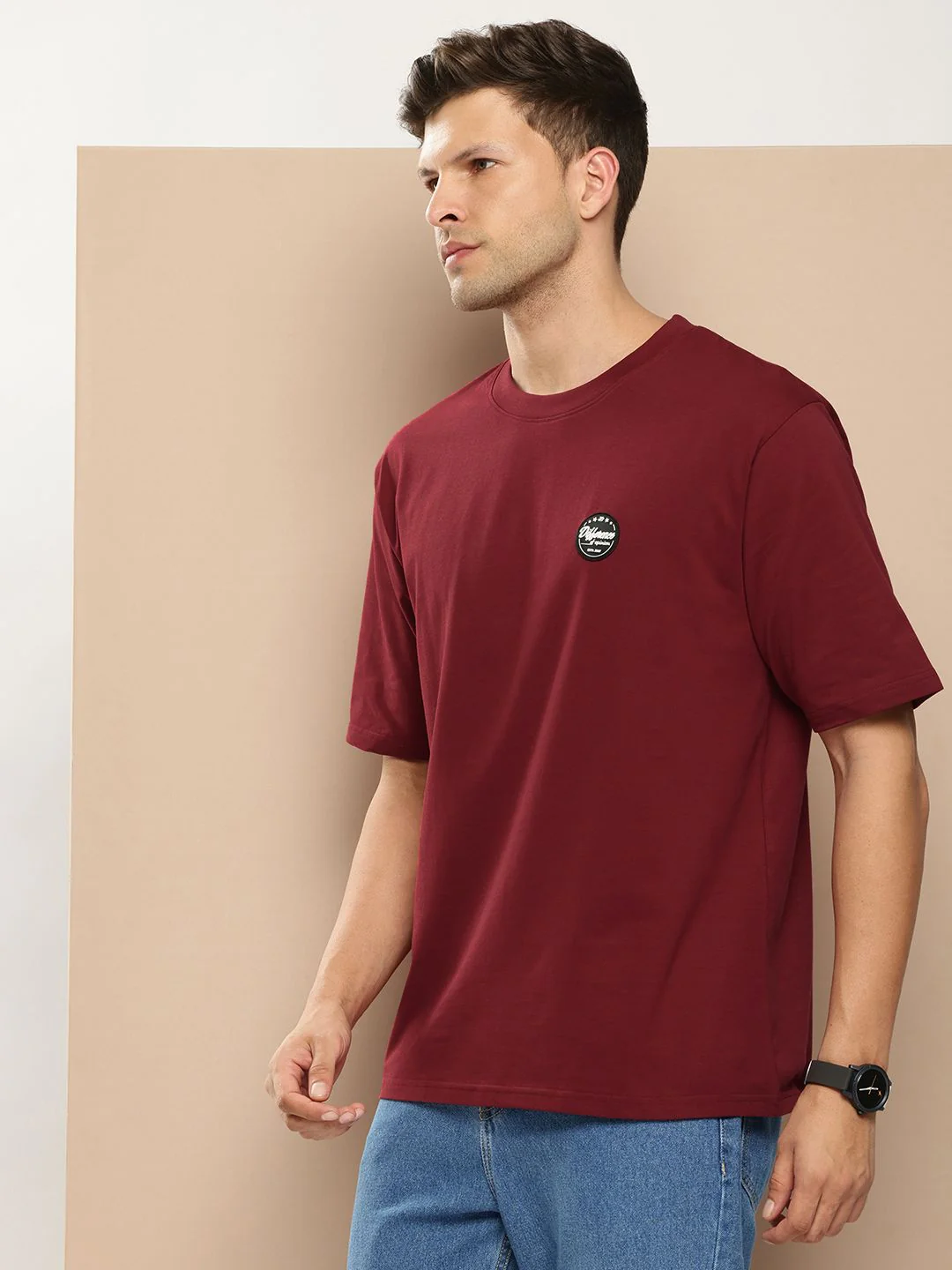 Difference of Opinion Men Printed Pure Cotton Oversized T-shirt - Image 5