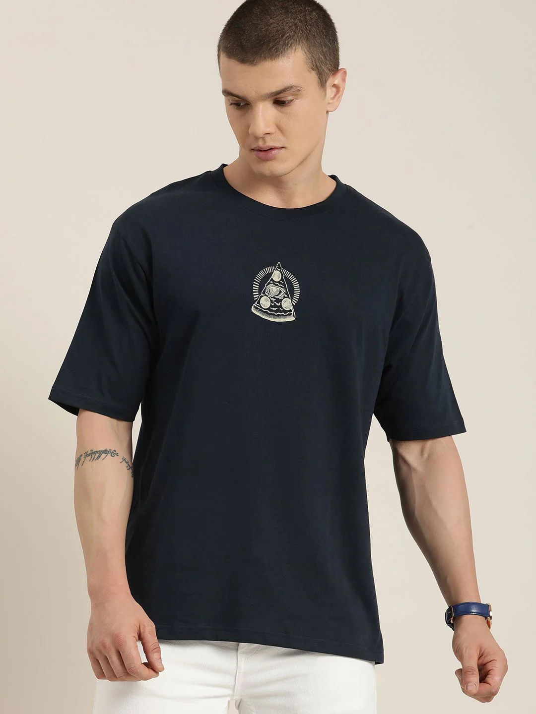 Difference of Opinion Men Printed Pure Cotton T-shirt - Image 3