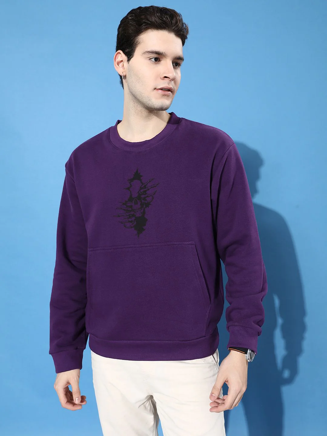 Difference of Opinion Men Typographic Printed Oversized Fleece Sweatshirt - Image 3