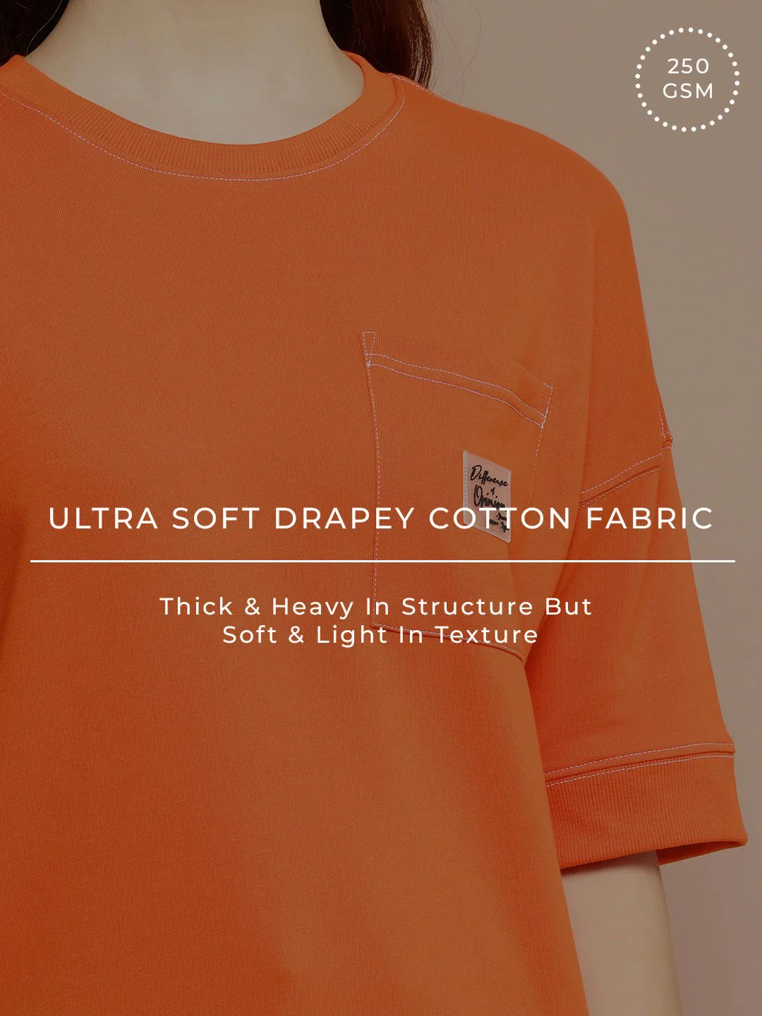 Difference of Opinion Women Oversized Drop Shoulder Ultra Soft Drapey Cotton T-Shirt - Image 5