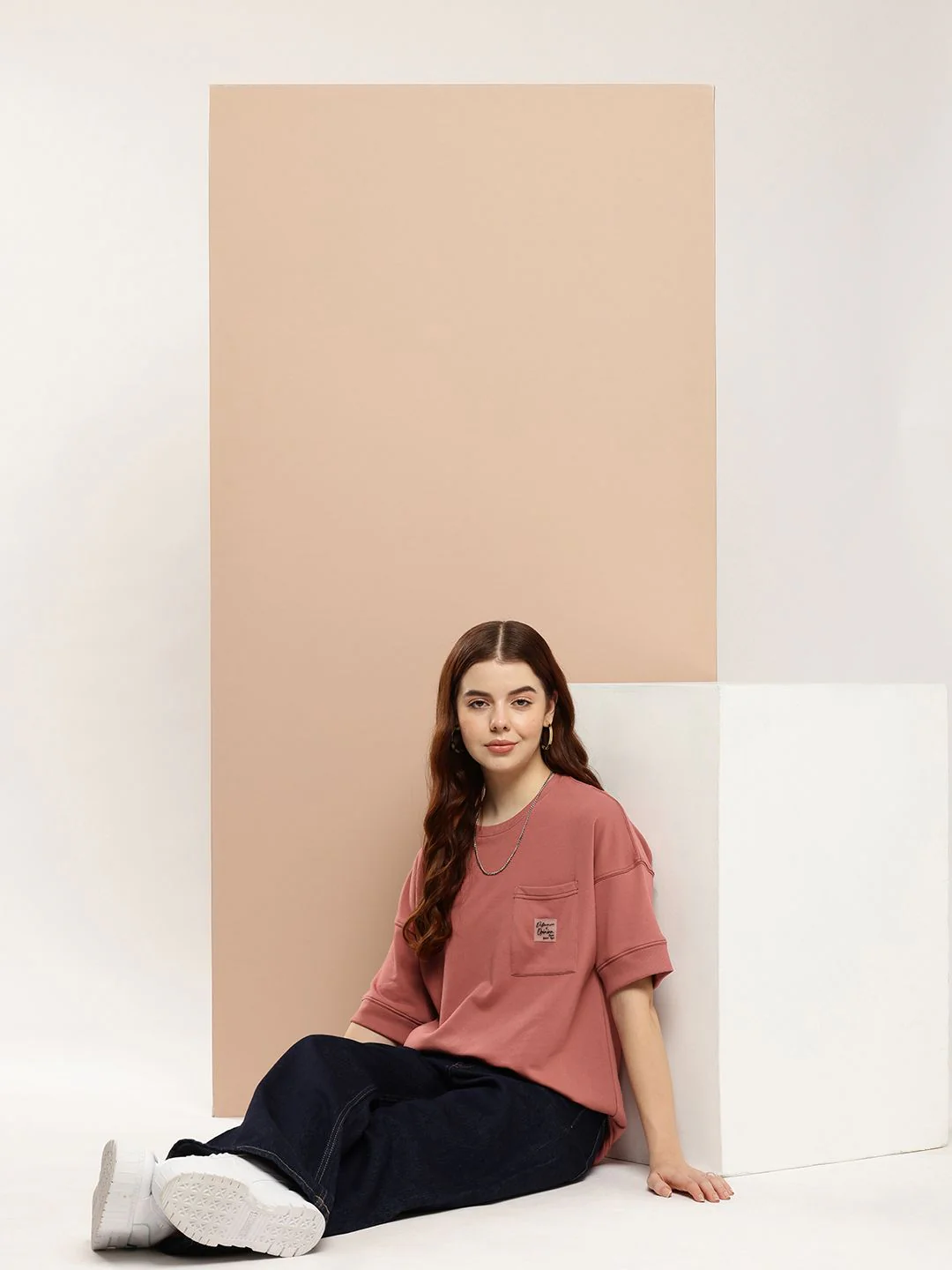 Difference of Opinion Women Oversized Drop Shoulder Ultra Soft Drapey Cotton T-Shirt - Image 4