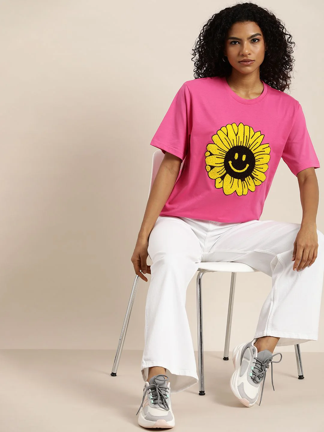 DILLINGER Embroidered Oversize Pure Cotton Longline T-shirt - Image 4