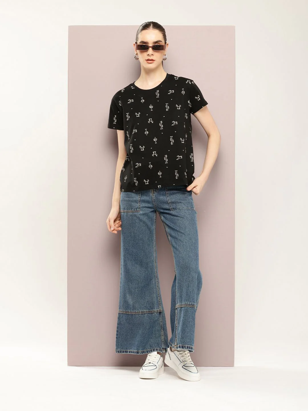 DILLINGER Floral Printed Boxy Pure Super Combed Cotton T-shirt - Image 4