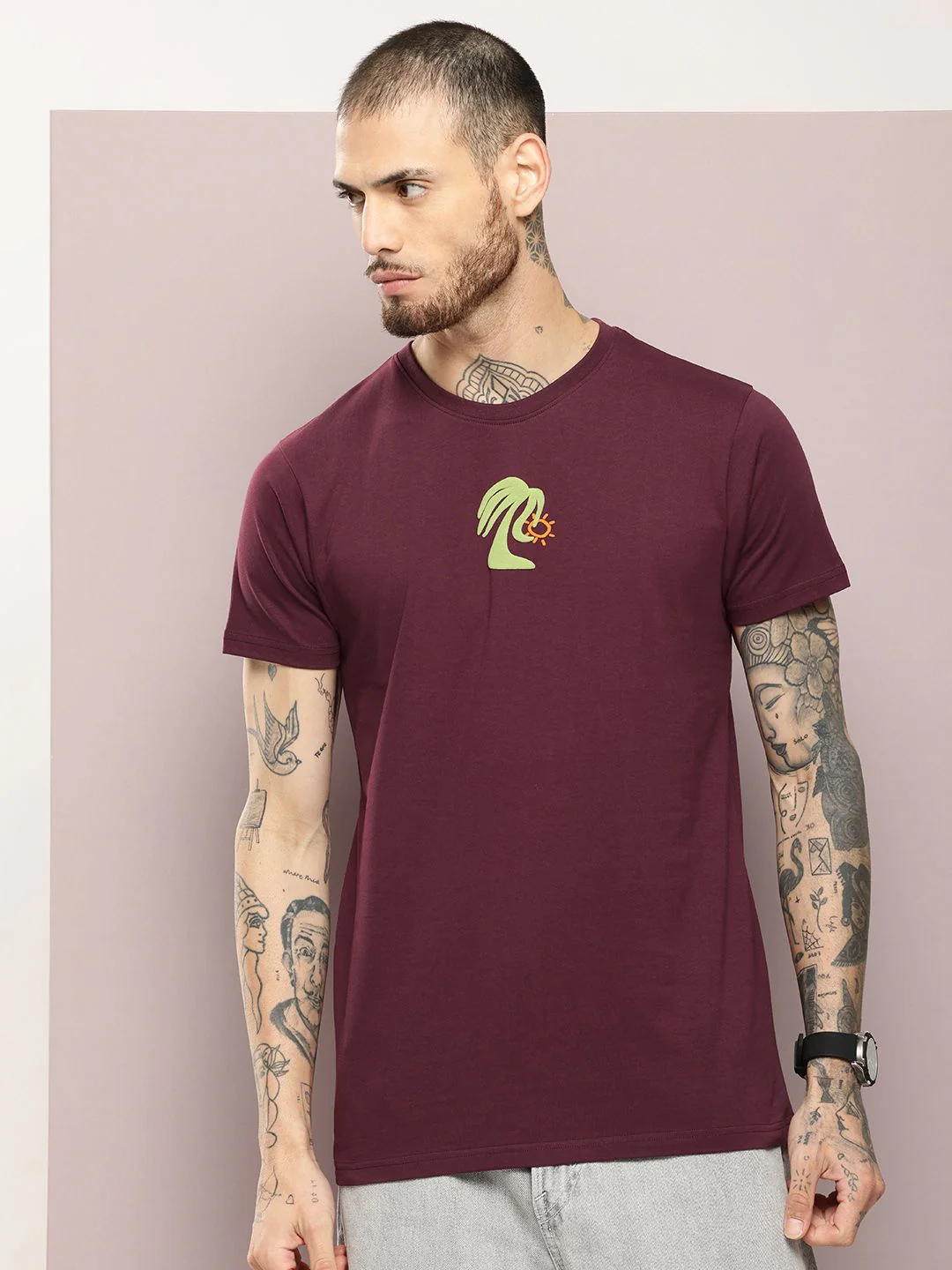 DILLINGER Men Graphic Printed Embossed Oversized T-shirt - Image 5