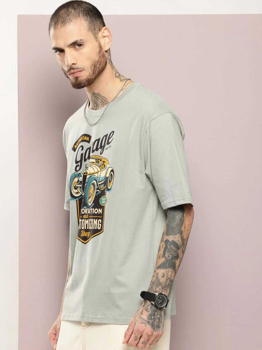 DILLINGER Men Graphic Printed Oversized T-shirt - Image 3