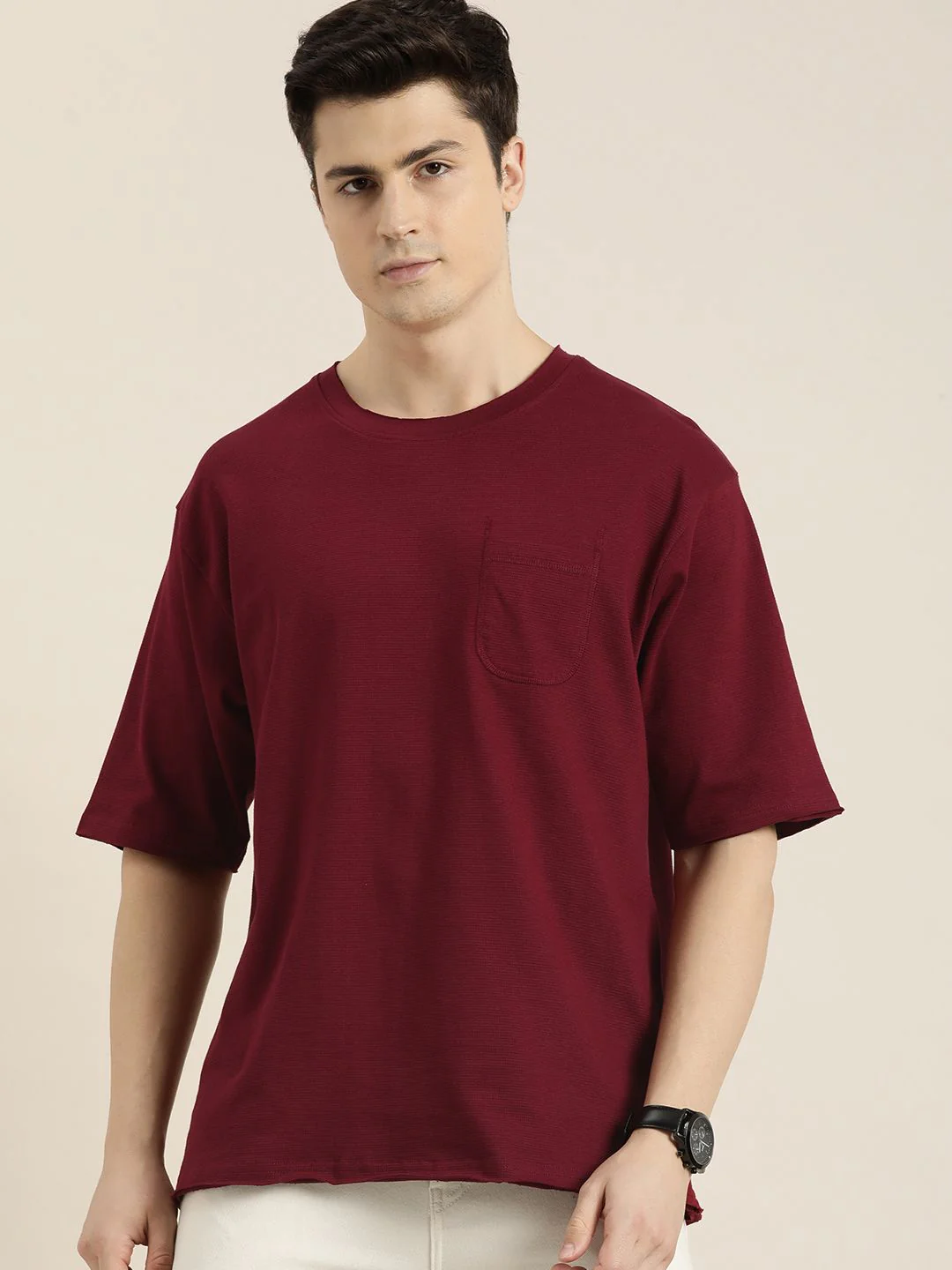 DILLINGER Men Honeycomb Structure Oversized Pocket T-shirt - Image 3