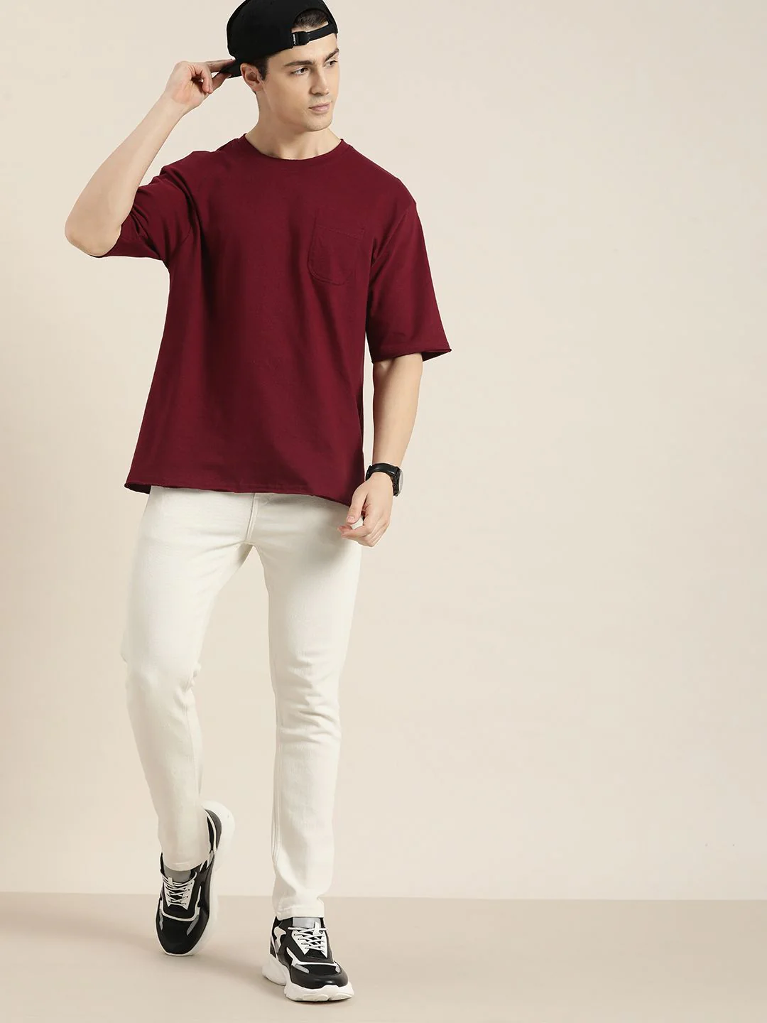 DILLINGER Men Honeycomb Structure Oversized Pocket T-shirt - Image 4