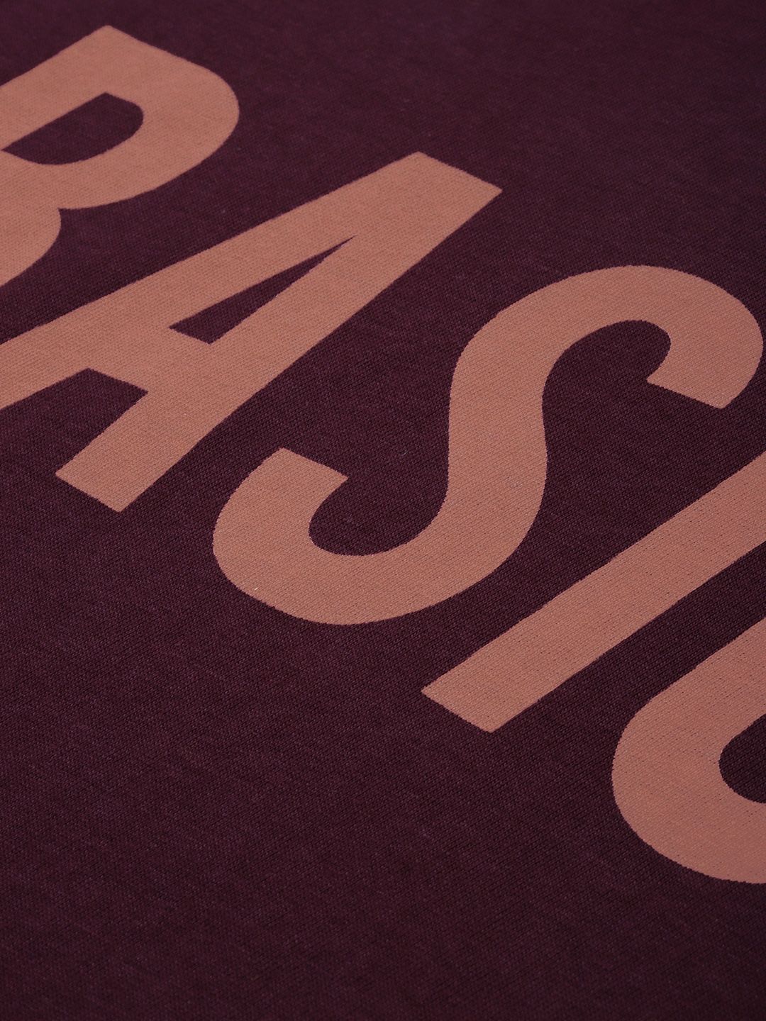 DILLINGER Men Maroon Typography Printed Pure Cotton Loose Oversized T-shirt - Image 2