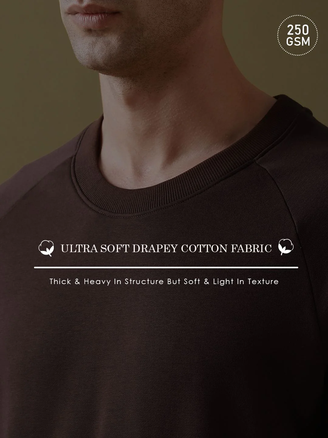 DILLINGER Men Oversized Ultra Soft Drapey Cotton Long Sleeve Crew Raglan T-Shirt - Image 7