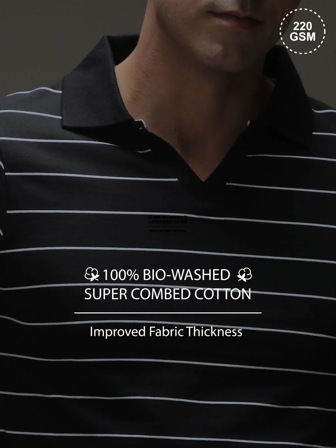 DILLINGER Men Regular Long Sleeve Polo Striped Tshirt - Image 7
