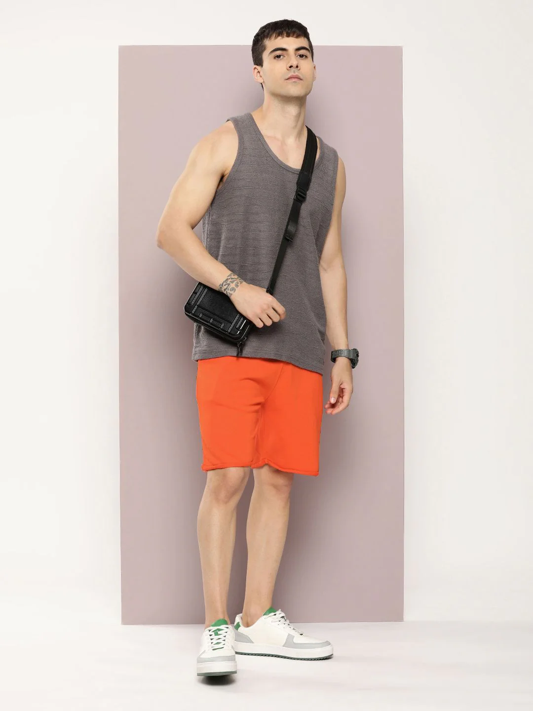 DILLINGER Men Solid Regular Fit Shorts - Image 4