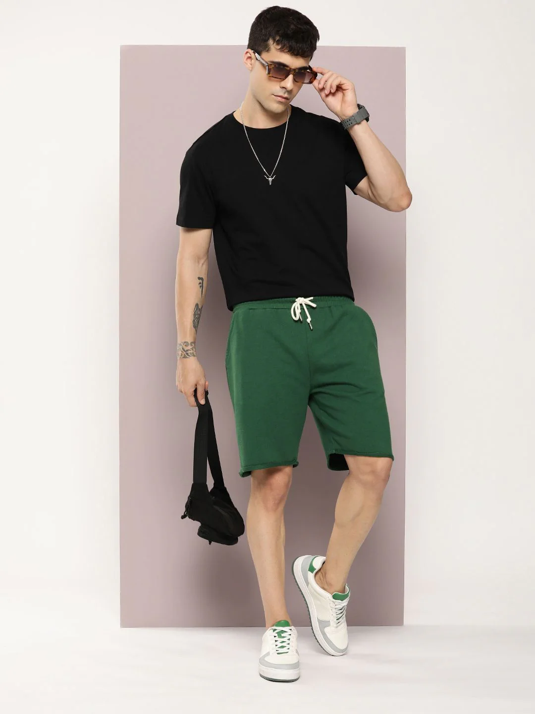 DILLINGER Men Solid Regular Fit Shorts - Image 5