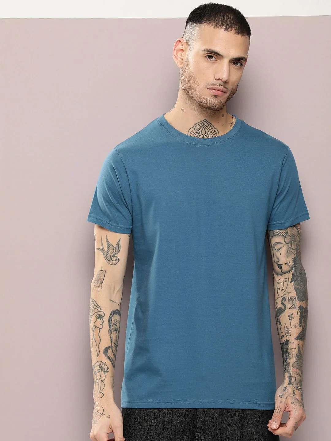 DILLINGER Men Solid Regular Fit T-shirt - Image 3
