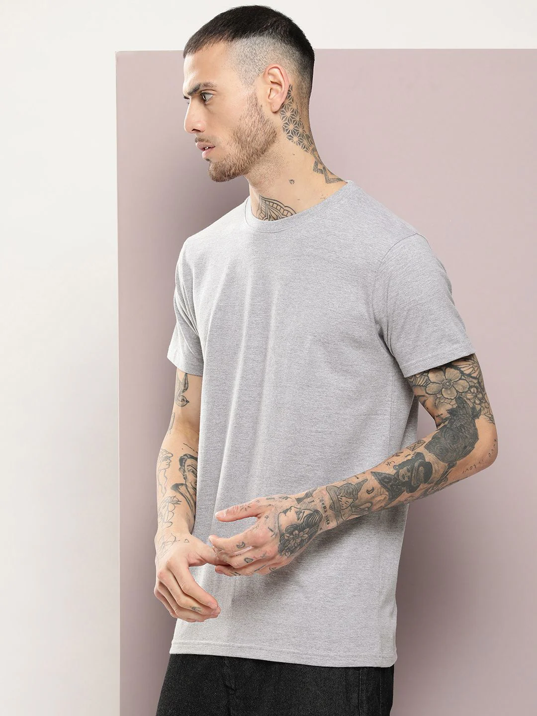 DILLINGER Men Solid Regular Fit T-shirt - Image 3